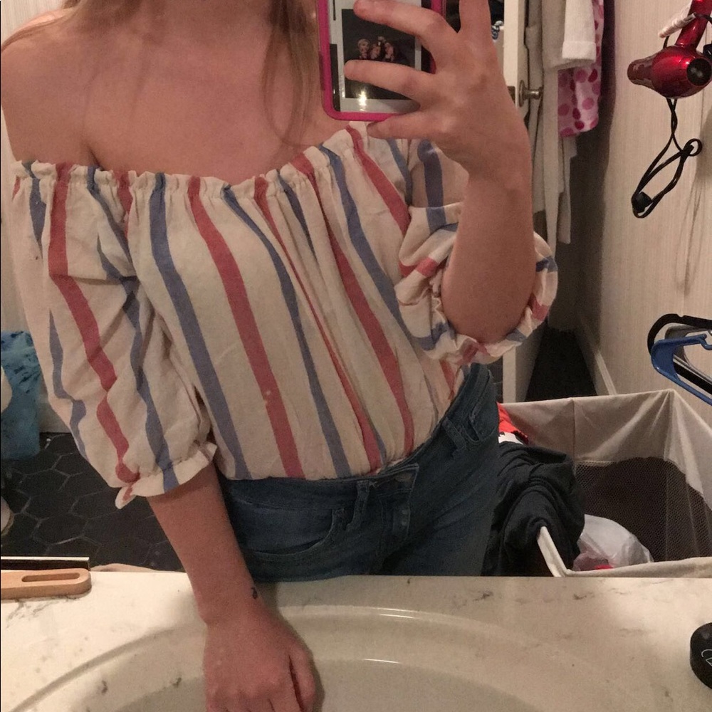Off the shoulder crop top